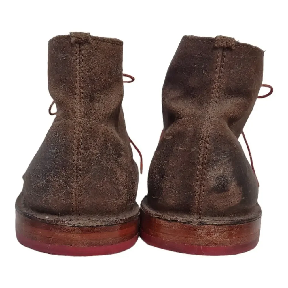 COLE HAAN Mens Brown Chukka Ankle Boots Sz 11 Leather Basic Suede Casual Shoes